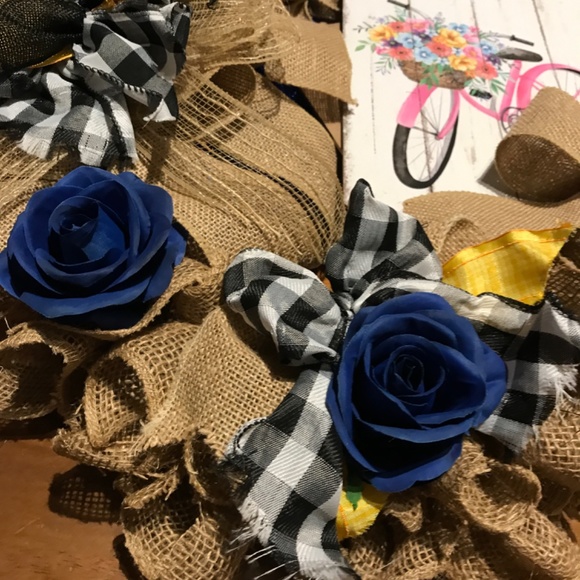 LOVE YOU To The Moon And Back Wreath BLUES FINAL SALE - Picture 7 of 7